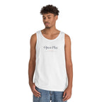 Open Play Italic Tank in White, on model
