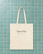 Open Play Italic Tote in Natural, styled