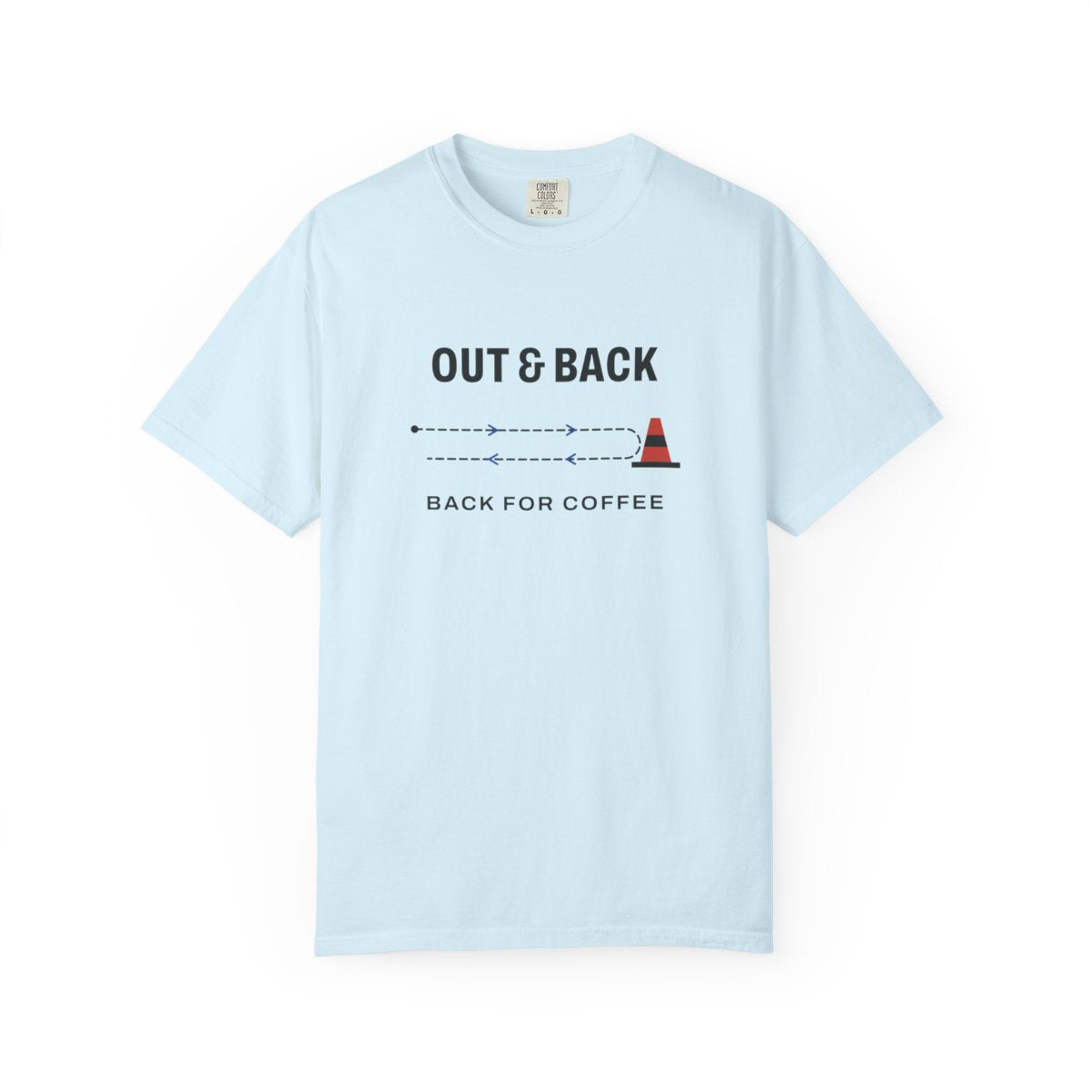 Out & Back Tee in Chambray, front view