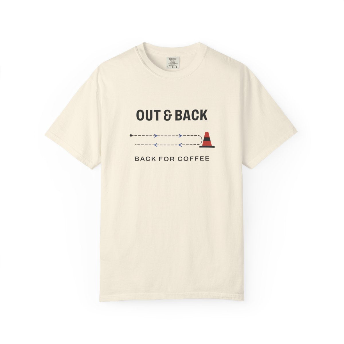 Out & Back Tee in Ivory, front view
