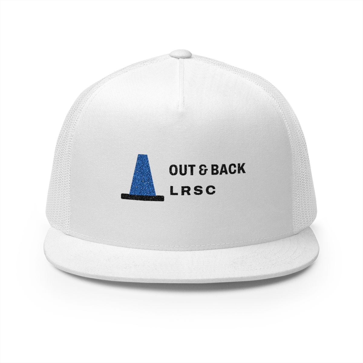 Out & Back Trucker Cap in White, front view
