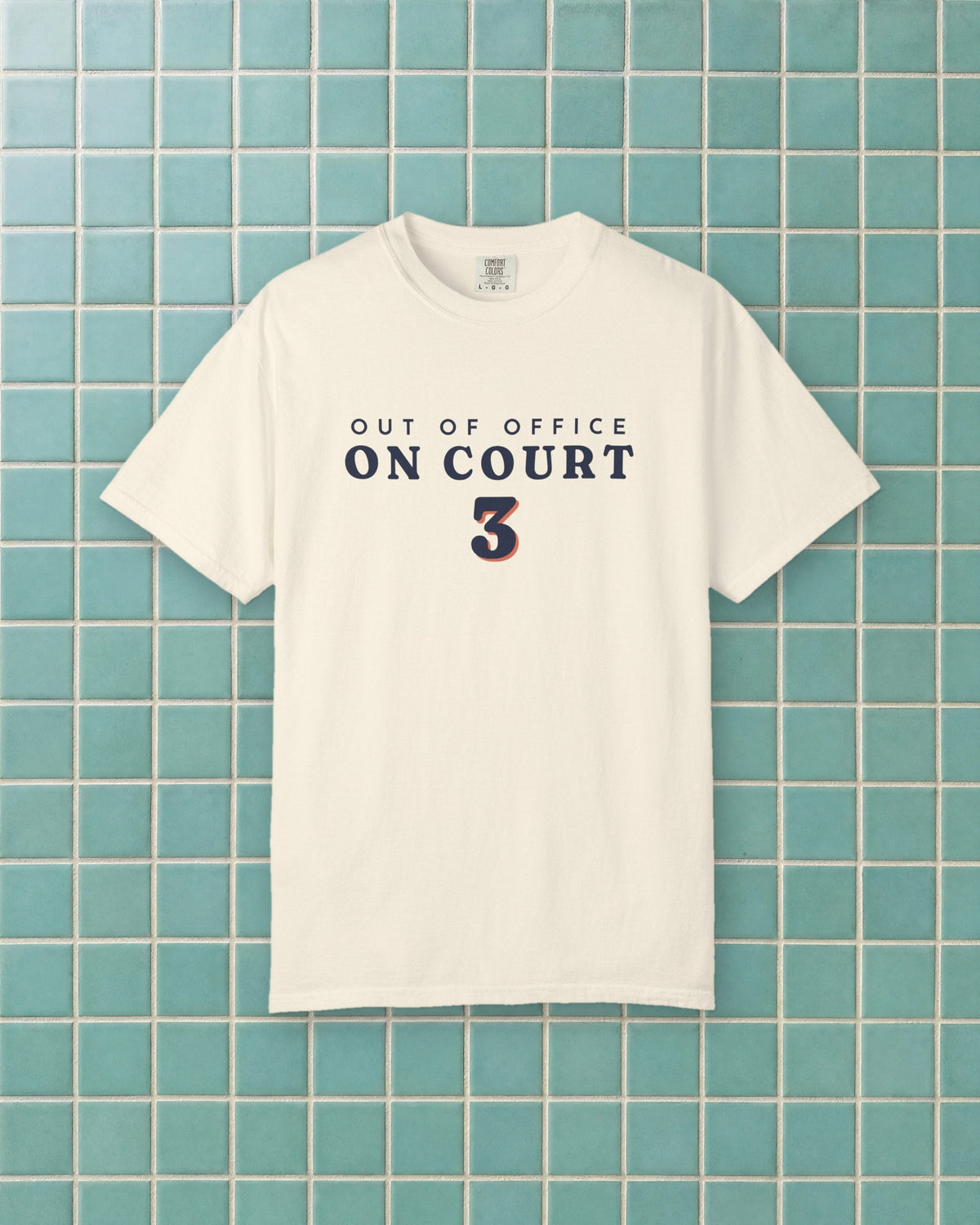 Out of Office Tee in Ivory, styled