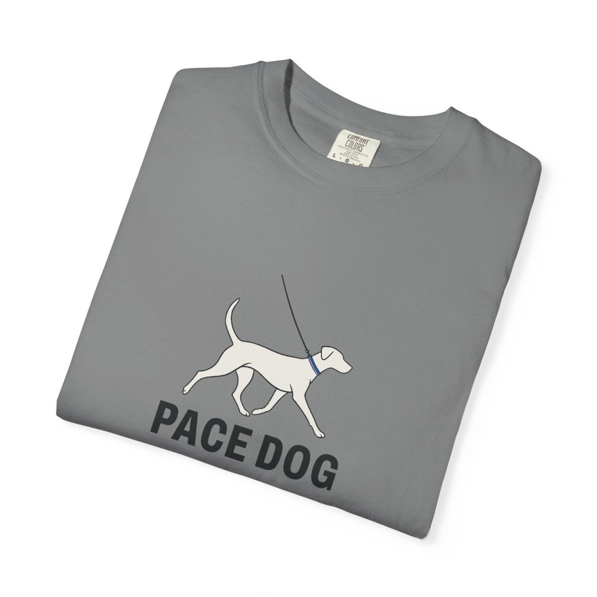 Pace Dog Tee in Grey, folded