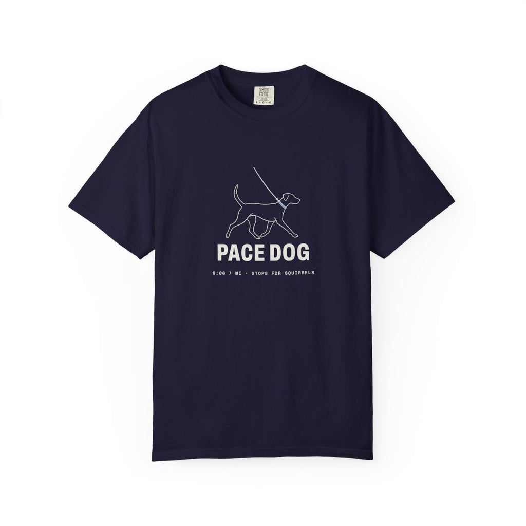 Pace Dog Tee in True Navy, front view
