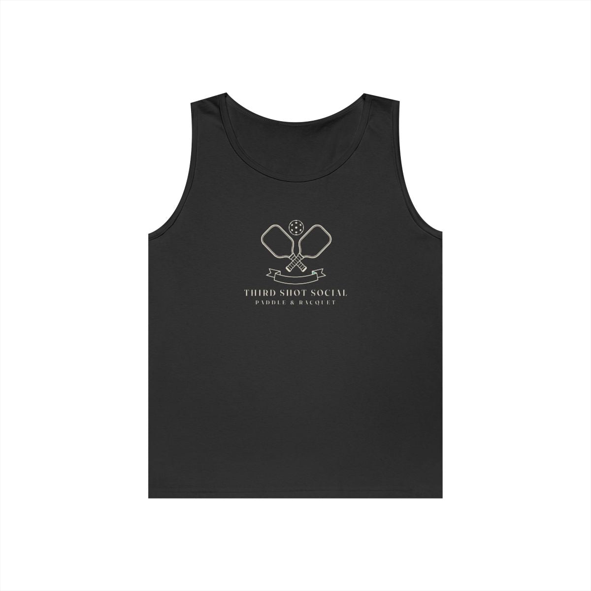 Paddle Crest Tank in Black, front view