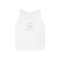 Paddle Crest Tank in White, front view