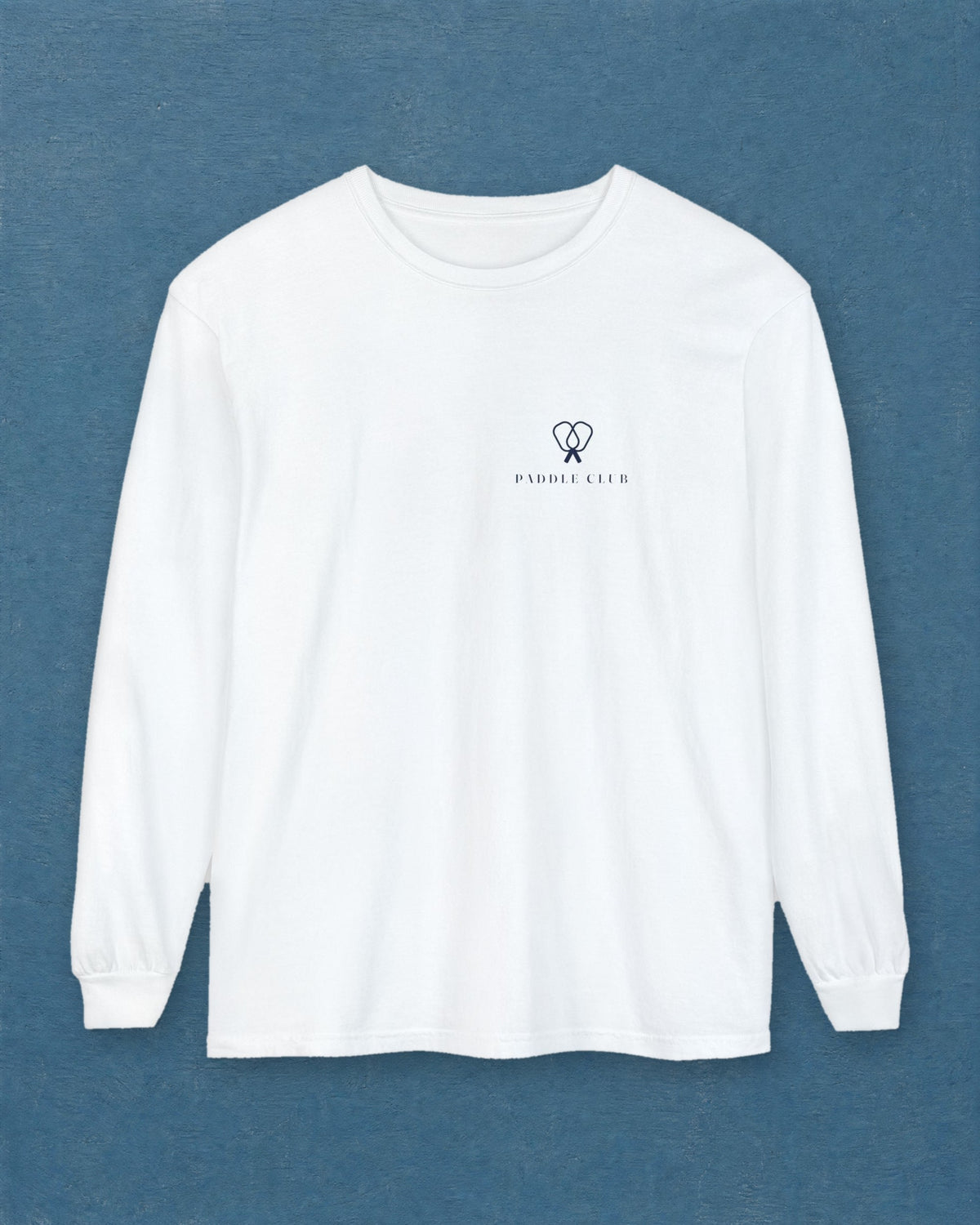 Paddle Mark Long Sleeve Tee in White, styled
