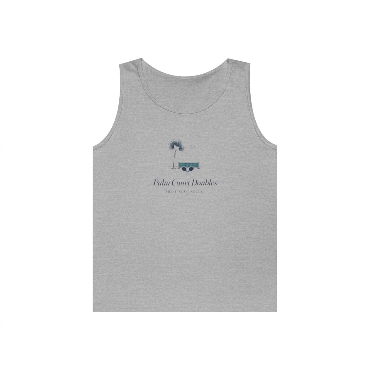Palm Court Tank in Sport Grey, front view