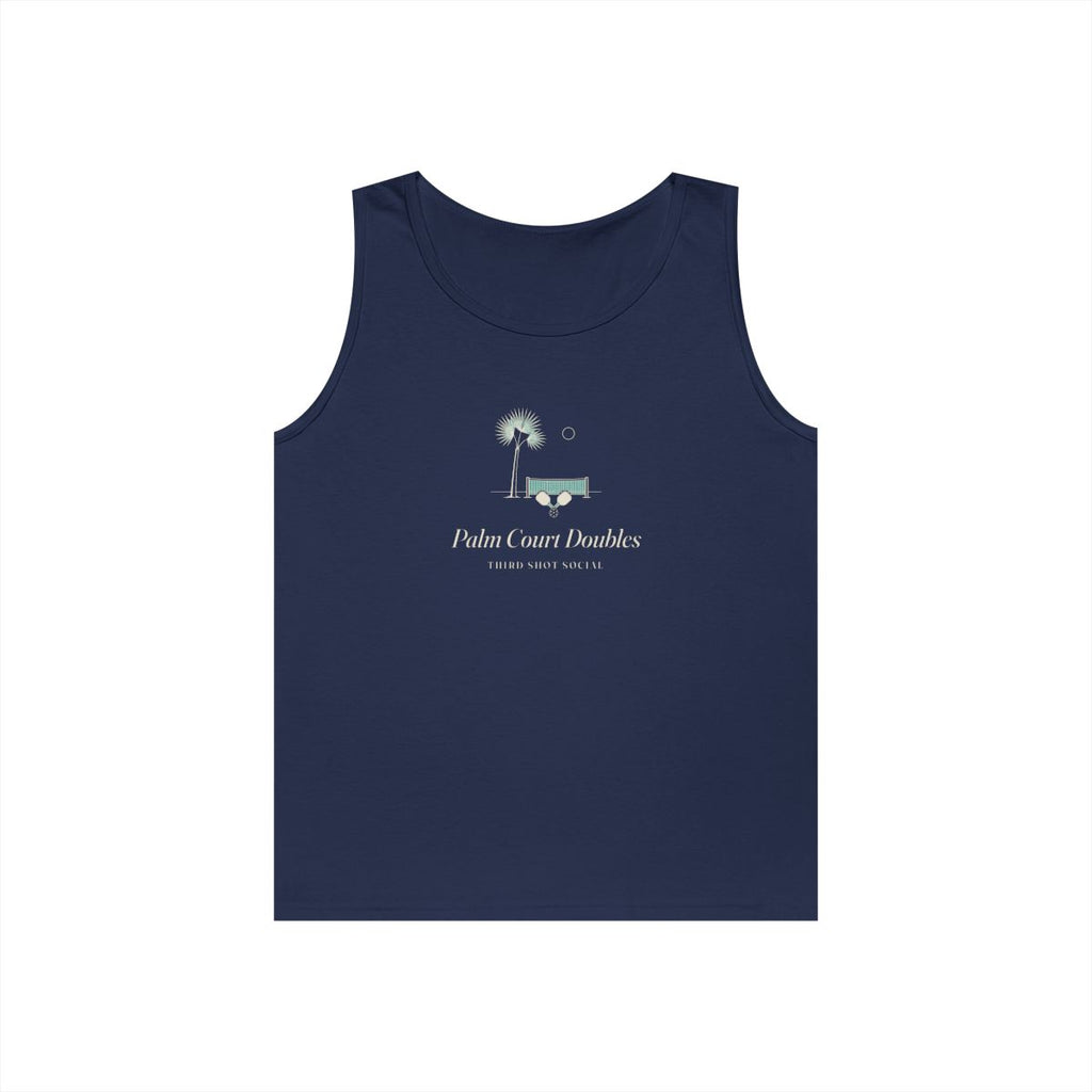Palm Court Tank in Navy, front view