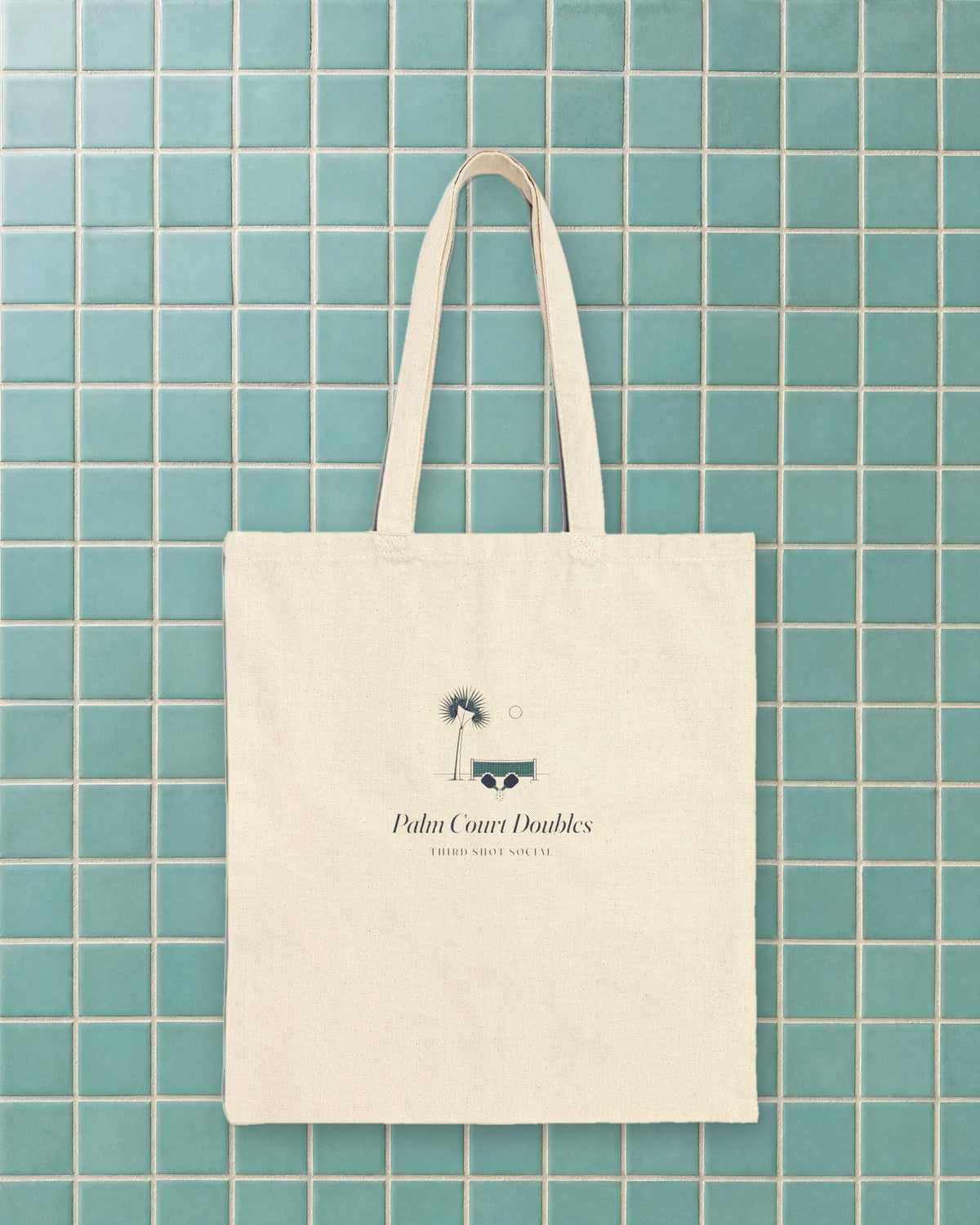 Palm Court Tote in Natural, styled