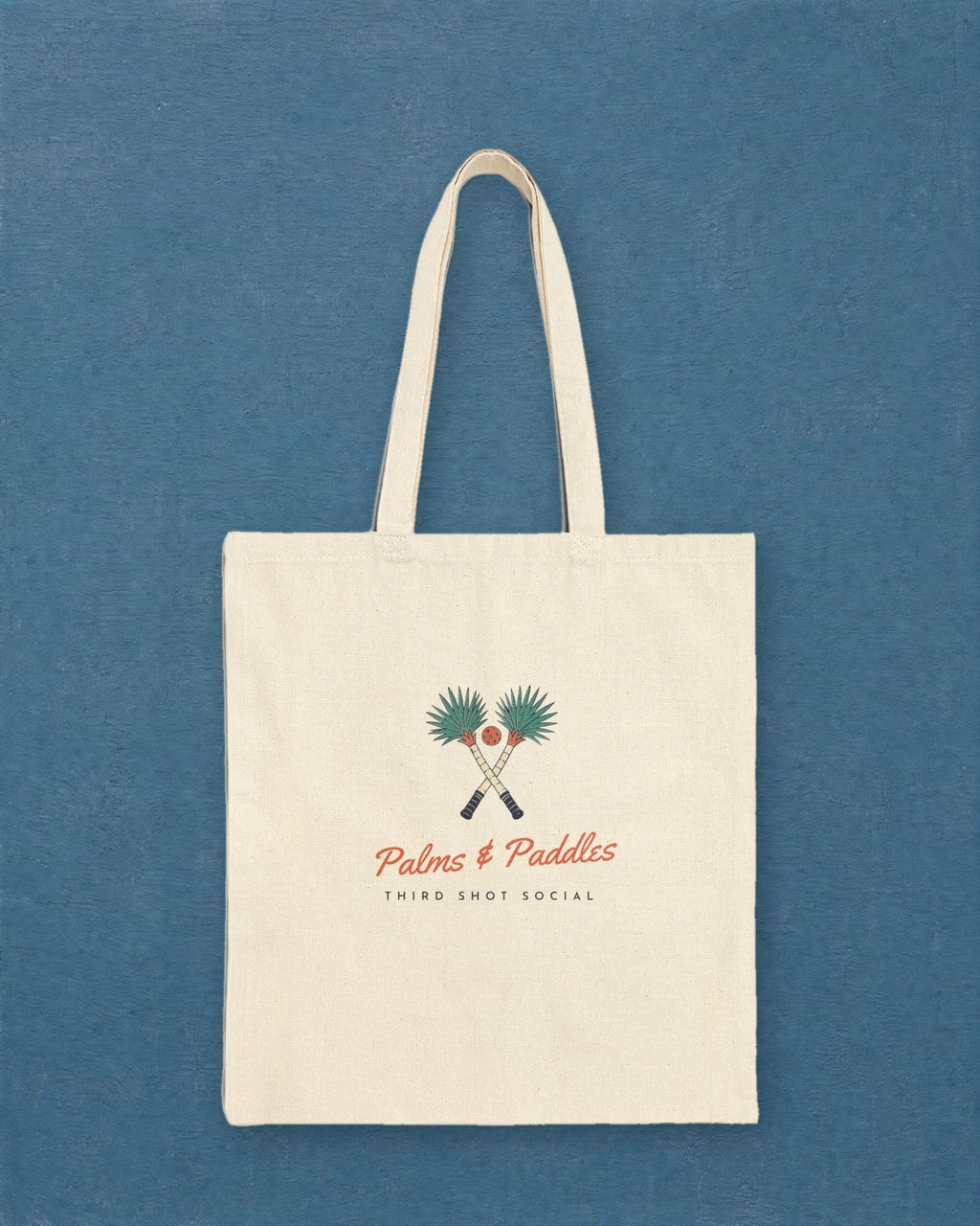 Palms & Paddles Tote in Natural, styled