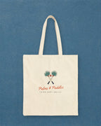 Palms & Paddles Tote in Natural, styled