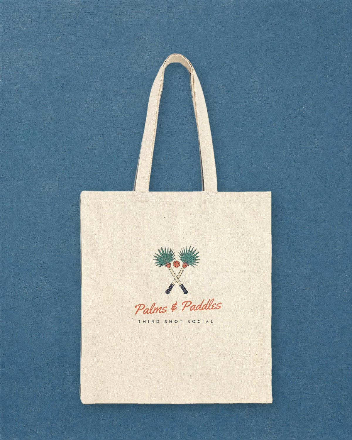 Palms & Paddles Tote in Natural, styled