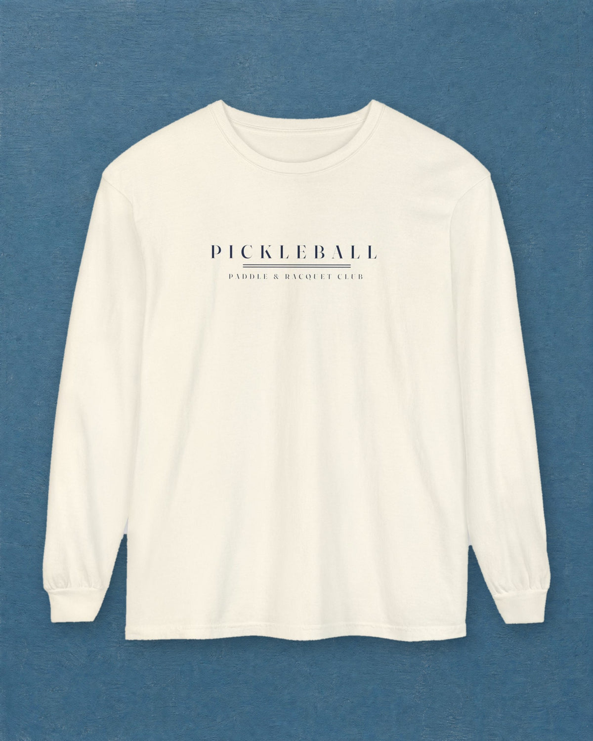 Pickleball Caps Long Sleeve Tee in Ivory, styled