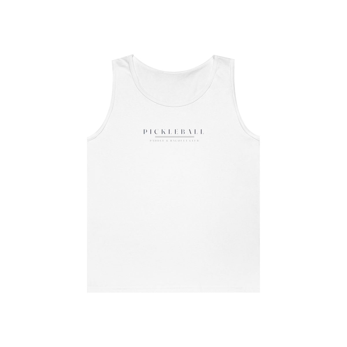 Pickleball Caps Tank in White, front view