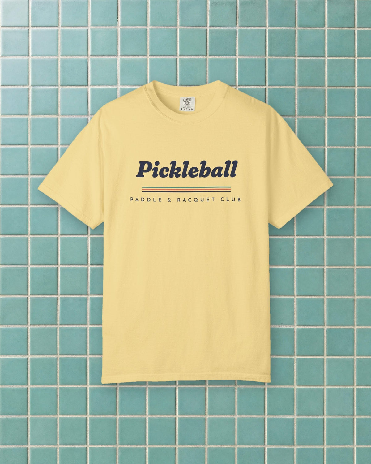 Pickleball Italic Tee in Butter, styled