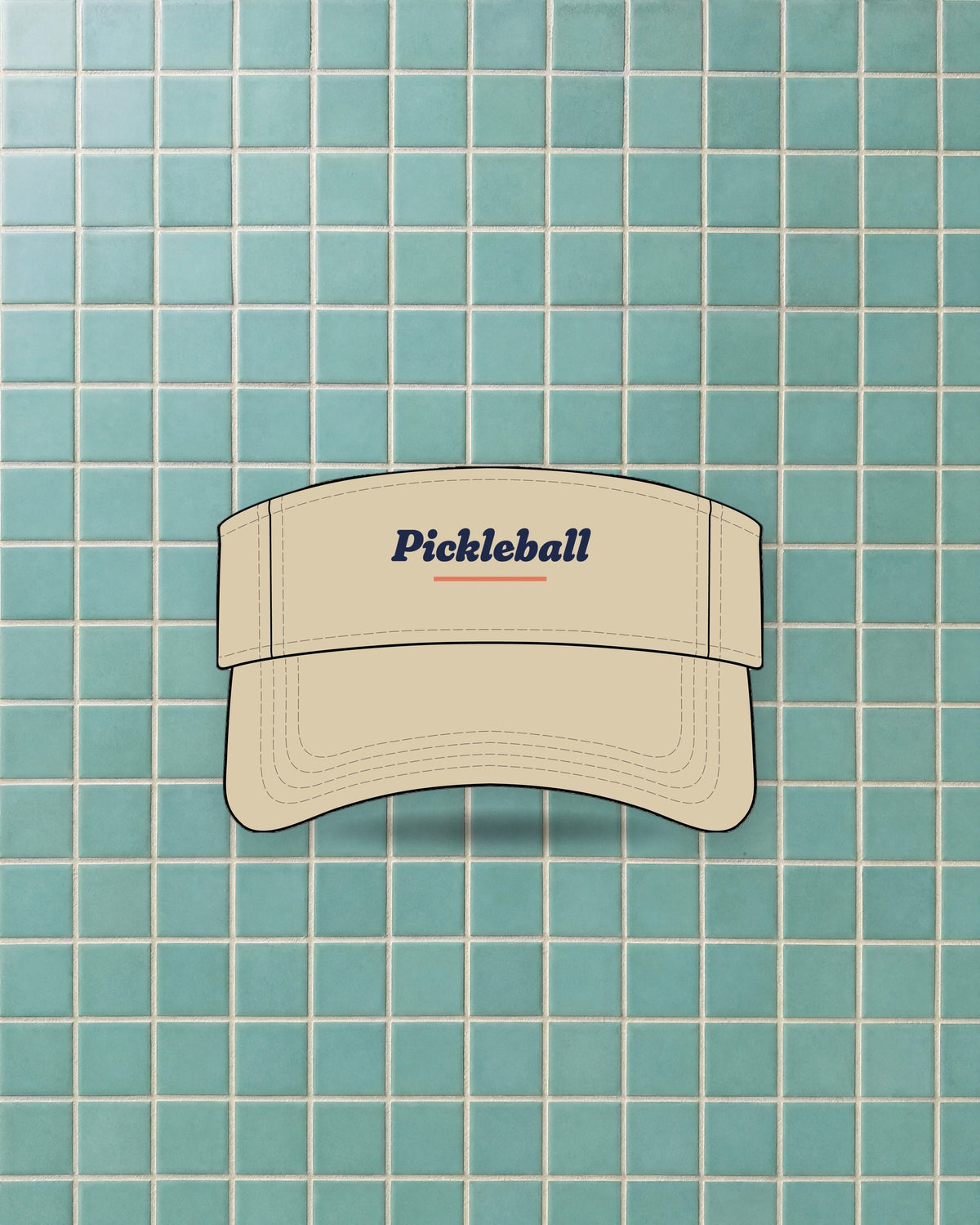 Pickleball Italic Visor in Stone, styled