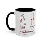 Pizza / French Fries Mug in Black, left side