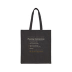 Planting Instructions Tote in Black, front view