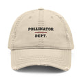 Pollinator Department Dad Hat in Khaki, front view