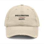 Pollinator Department Dad Hat in Khaki, front view