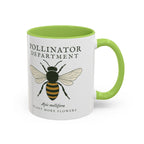 Pollinator Department Mug in Light Green, right side