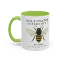 Pollinator Department Mug in Light Green, left side