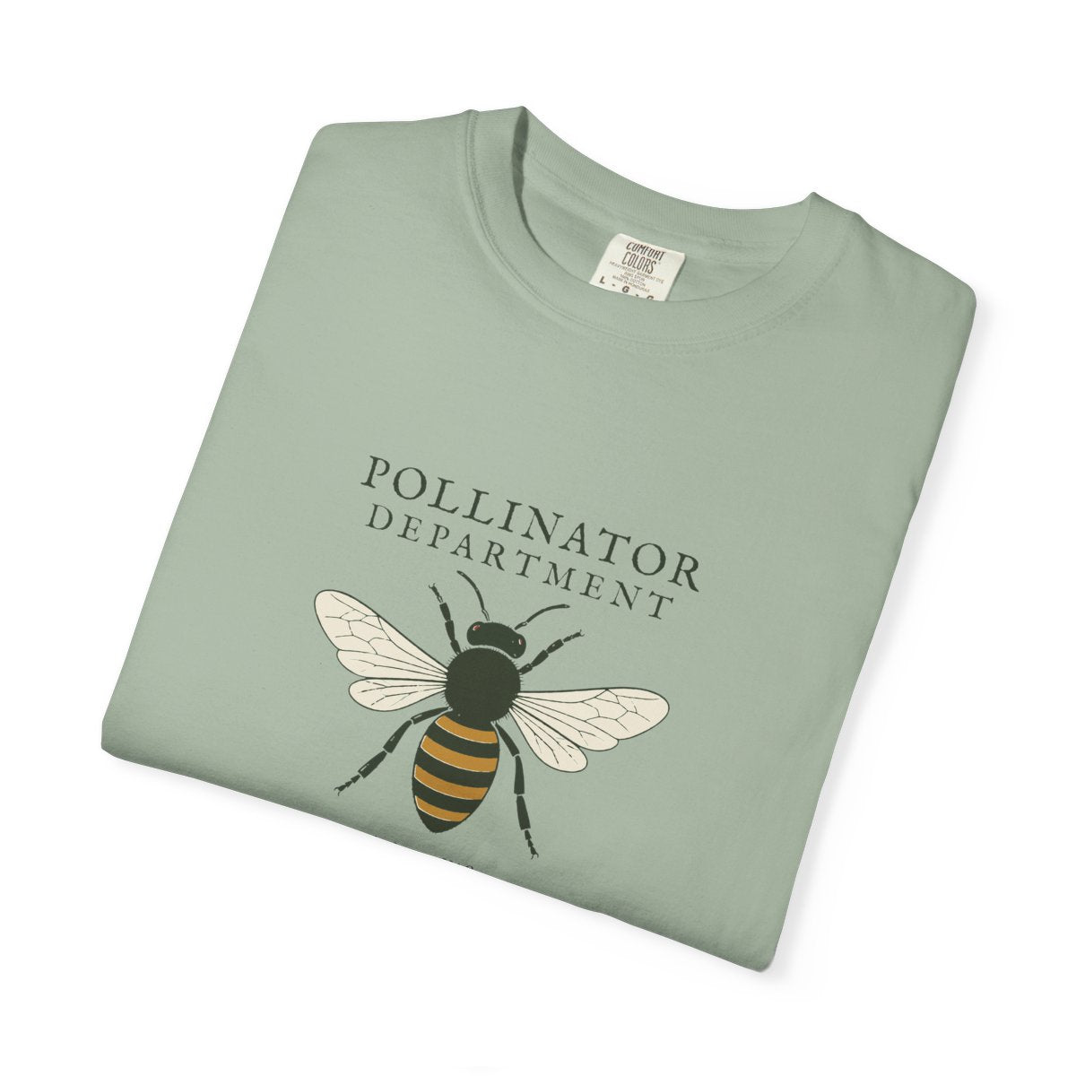 Pollinator Department Tee in Bay, folded