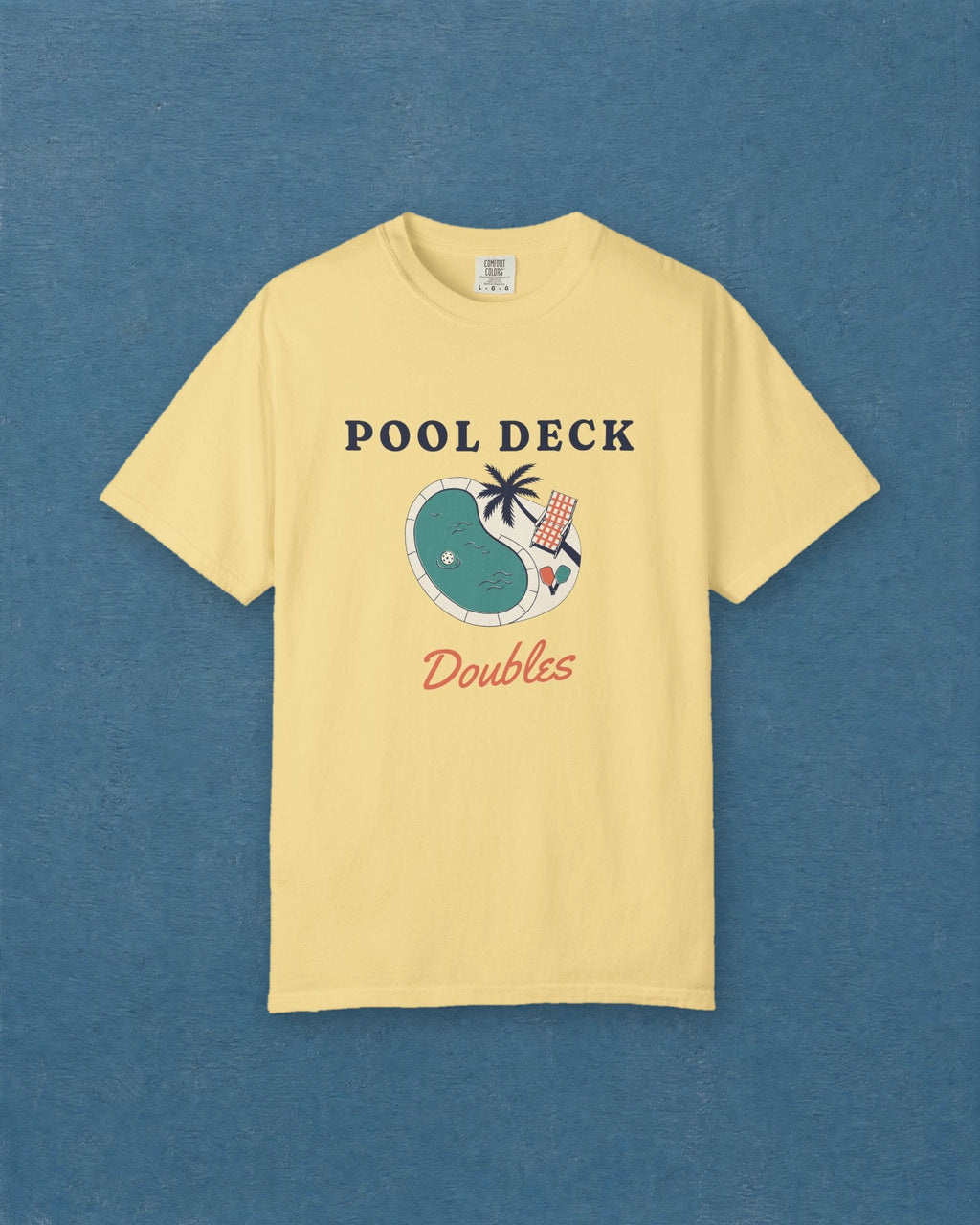Pool Deck Doubles Tee in Butter, styled