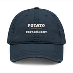 Potato Department Dad Hat in Dark Navy, front view