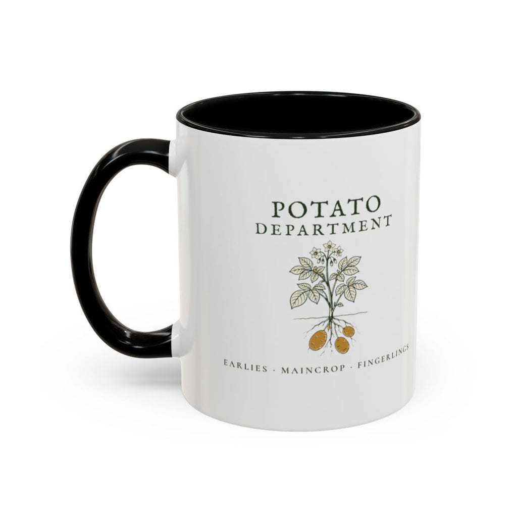 Potato Department Mug in Black, left side