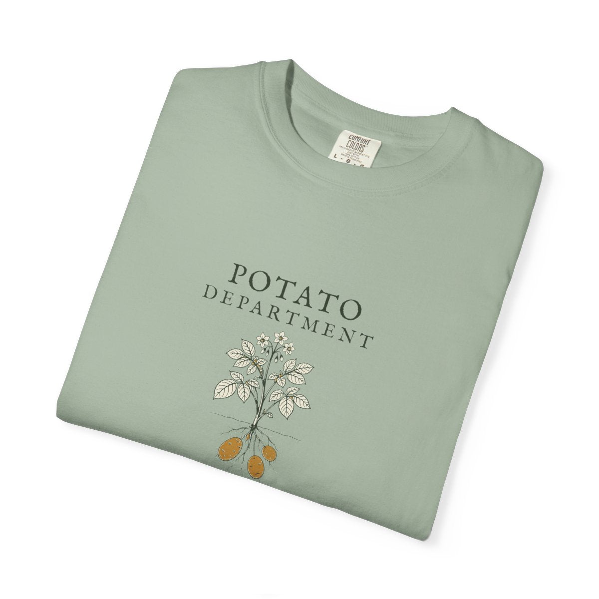 Potato Department Tee in Bay, folded