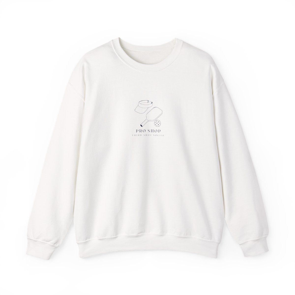 Pro Shop Still Life Crewneck in White, front view