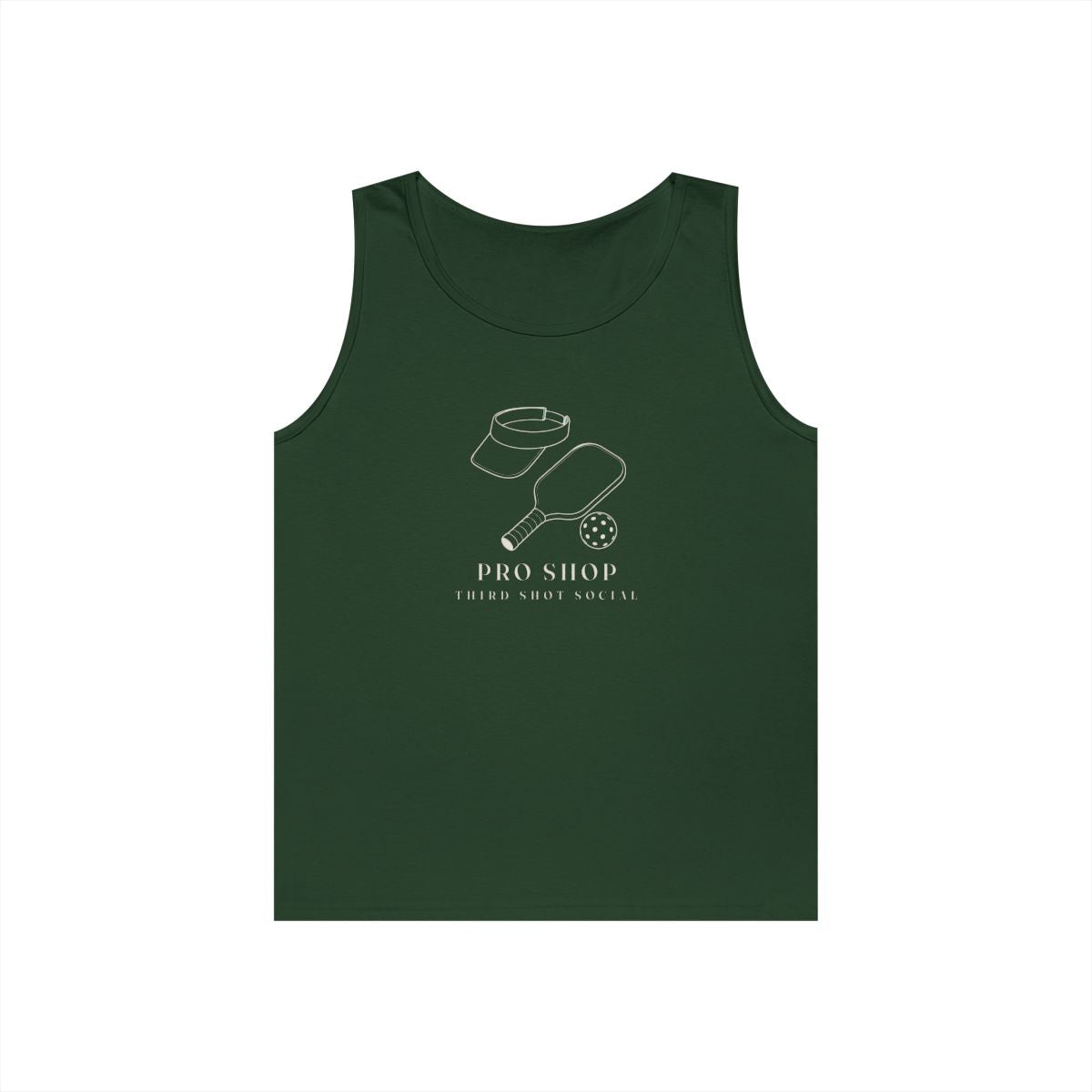 Pro Shop Still Life Tank in Forest Green, front view