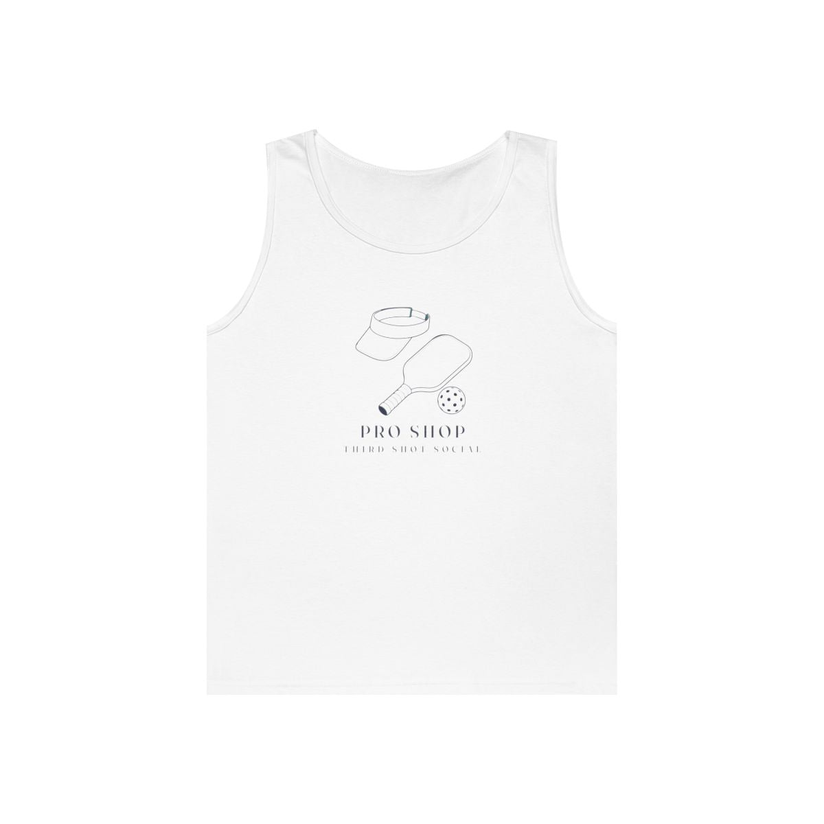 Pro Shop Still Life Tank in White, front view