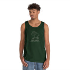 Pro Shop Still Life Tank in Forest Green, on model