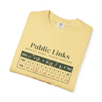 Public Links Scorecard Tee in Butter, folded