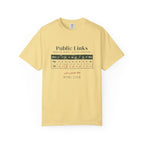 Public Links Scorecard Tee in Butter, front view