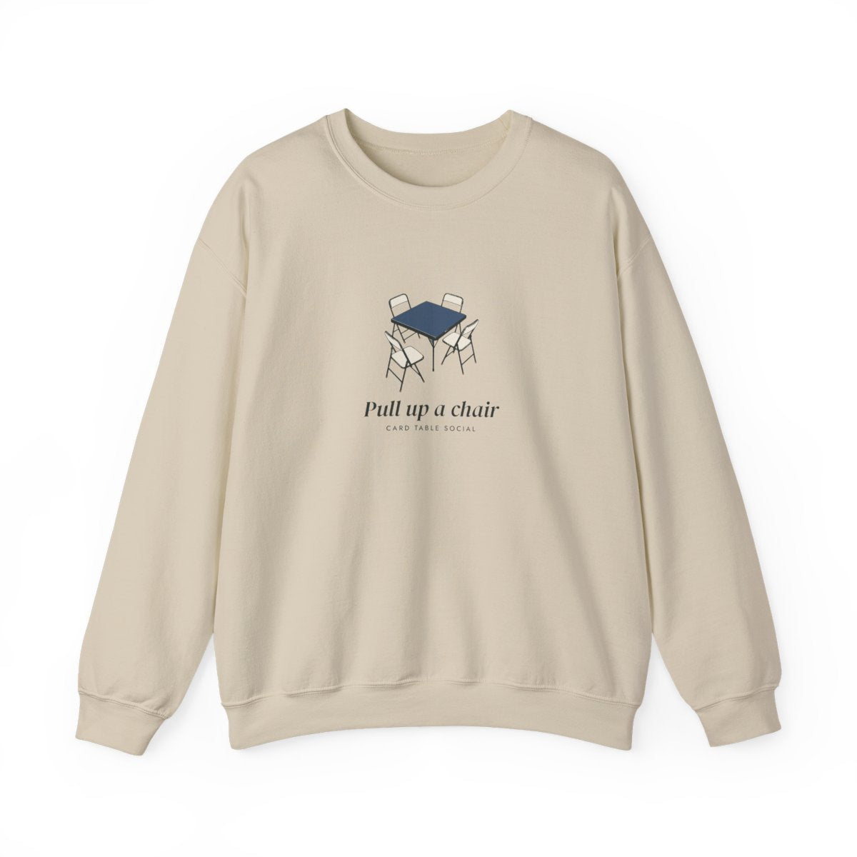 Pull Up a Chair Crewneck in Sand, front view