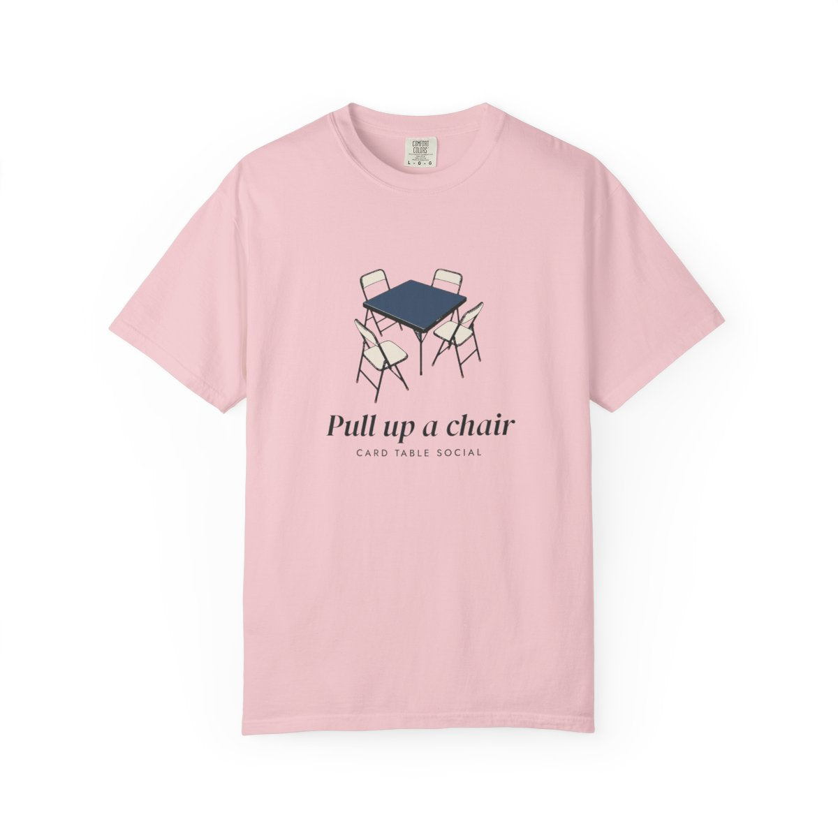 Pull Up a Chair Tee in Blossom, front view