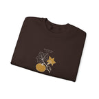 Pumpkin Plate Crewneck in Dark Chocolate, folded