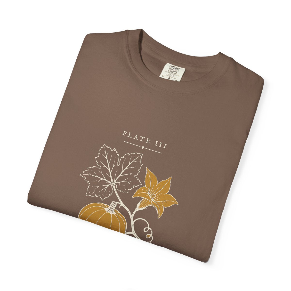 Pumpkin Plate Tee in Espresso, folded