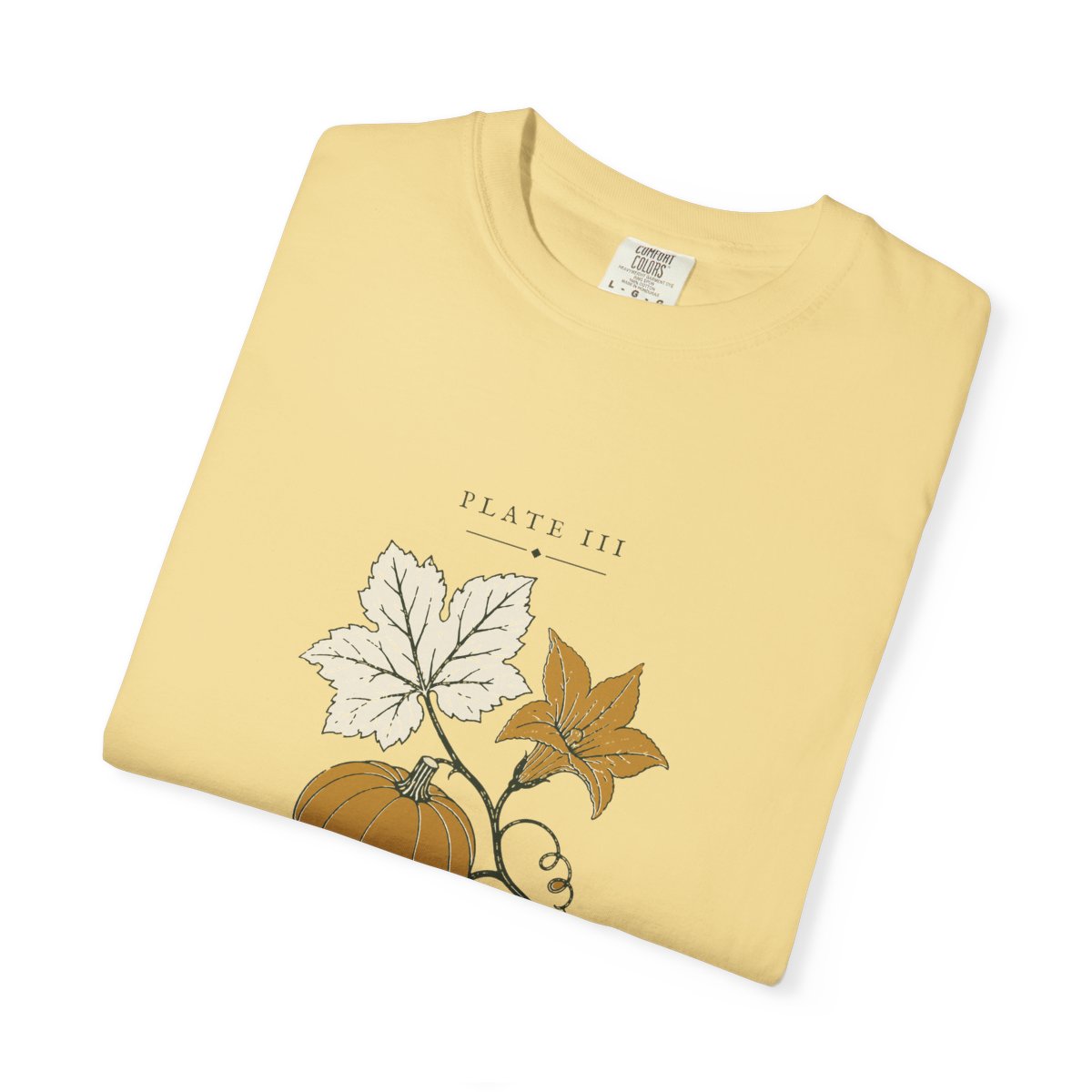Pumpkin Plate Tee in Butter, folded