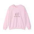 Pung. Kong. Quint. Crewneck in Light Pink, front view