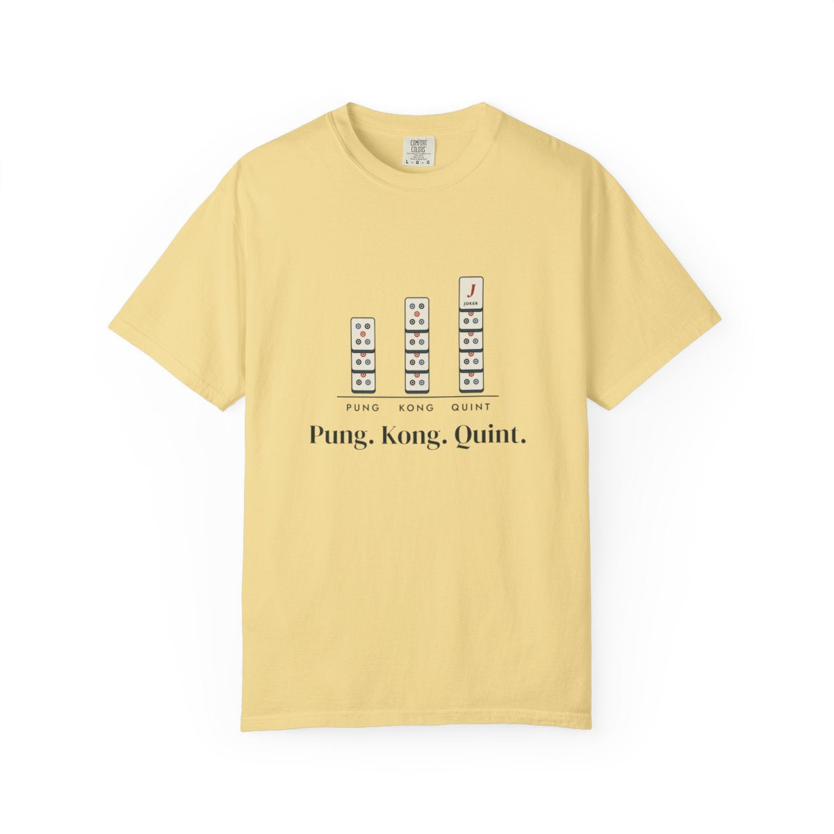 Pung. Kong. Quint. Tee in Butter, front view