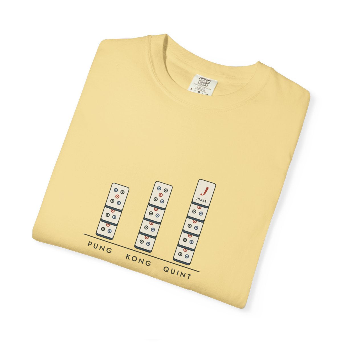 Pung. Kong. Quint. Tee in Butter, folded