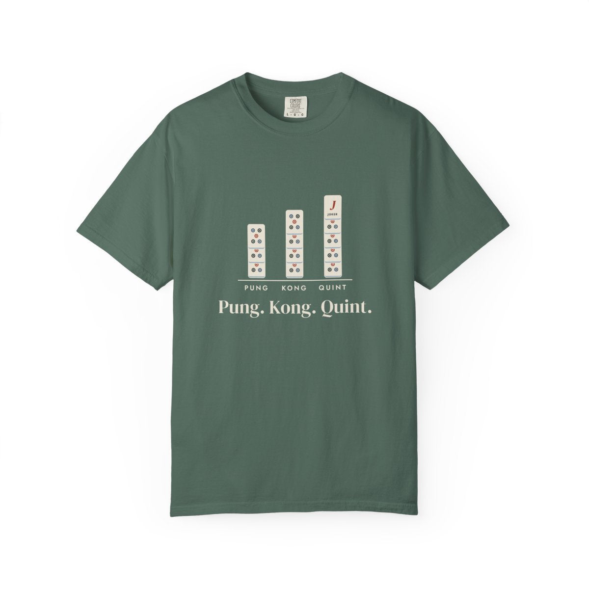 Pung. Kong. Quint. Tee in Blue Spruce, front view