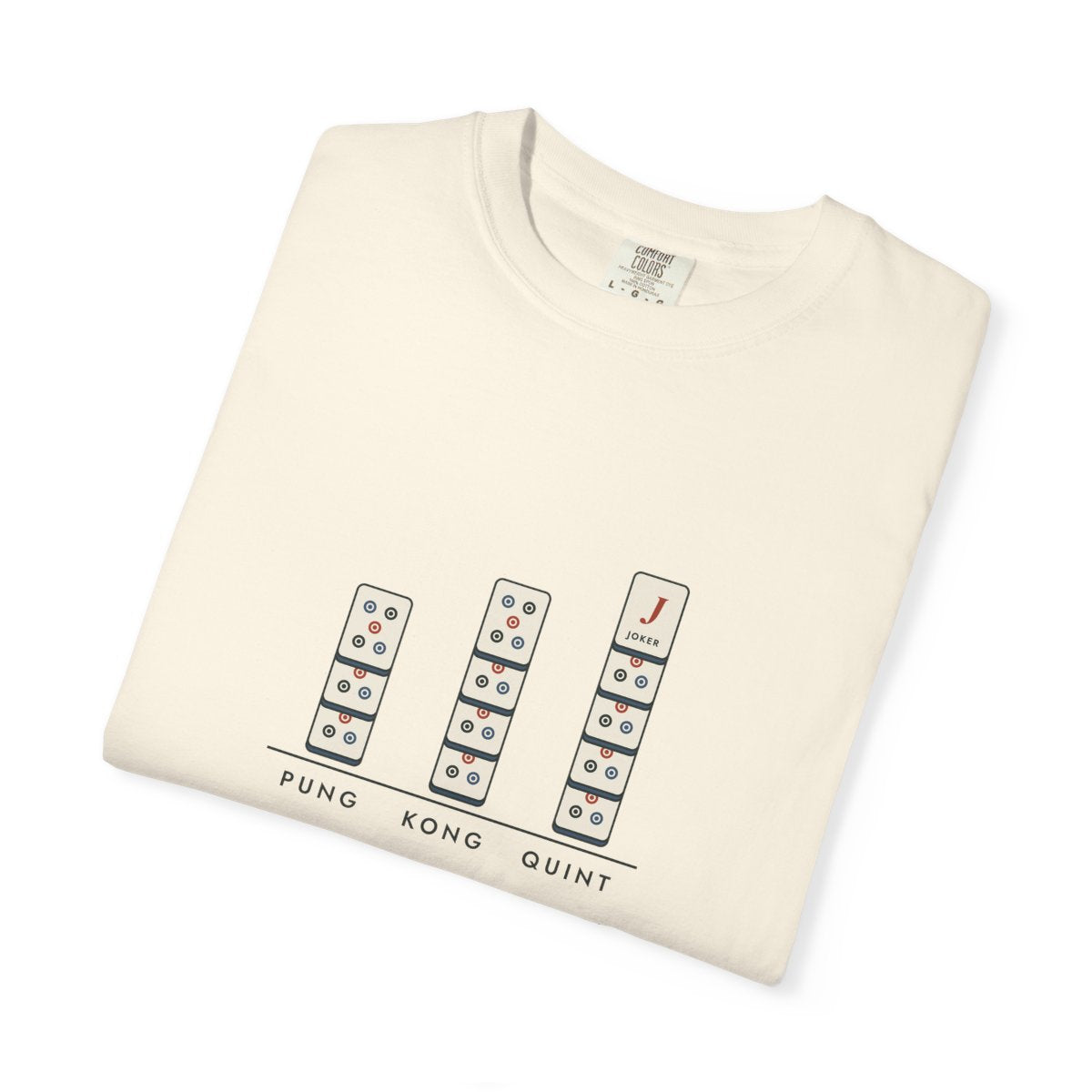 Pung. Kong. Quint. Tee in Ivory, folded