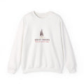 Quiet Hours Crewneck in White, front view