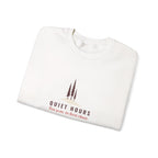 Quiet Hours Crewneck in White, folded